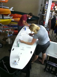 Paddle board repairs done at Mountain Recreation Grass Valley